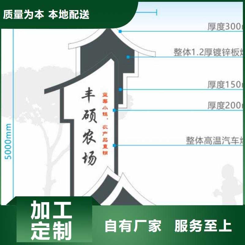 美丽乡村入口标识牌无中间商标准工艺